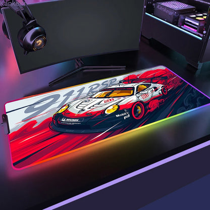 Gaming GTA RGB Mouse Pad – LED Luminous Sports Car Desk Mat