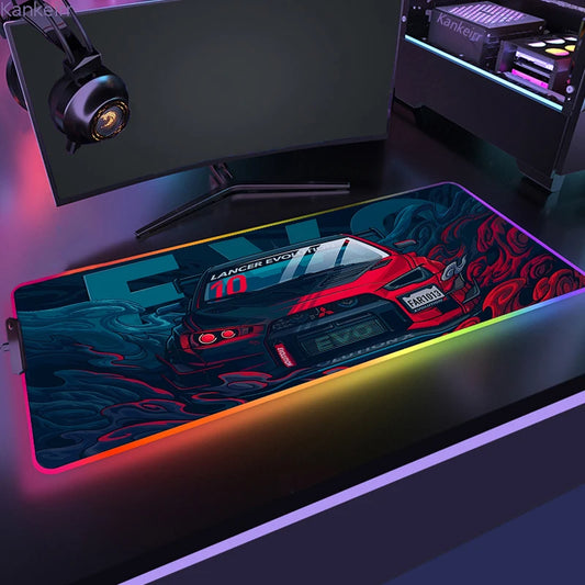 Gaming GTA RGB Mouse Pad – LED Luminous Sports Car Desk Mat