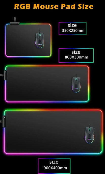 Gaming GTA RGB Mouse Pad – LED Luminous Sports Car Desk Mat